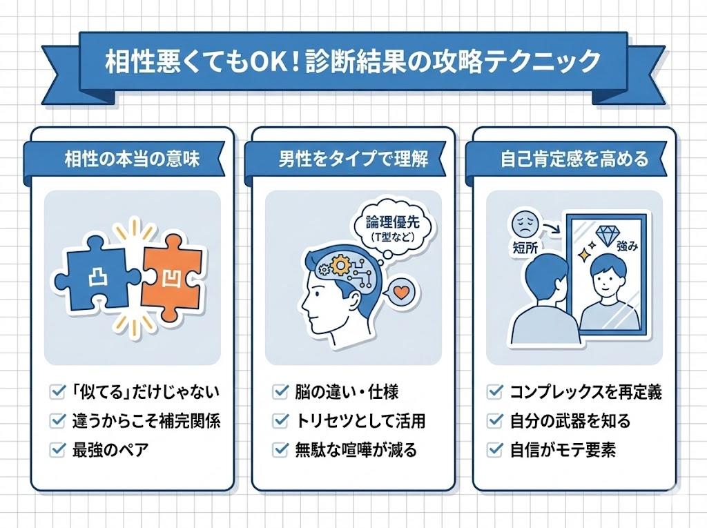 相性が悪くても諦めない！診断結果で攻略するテクニック