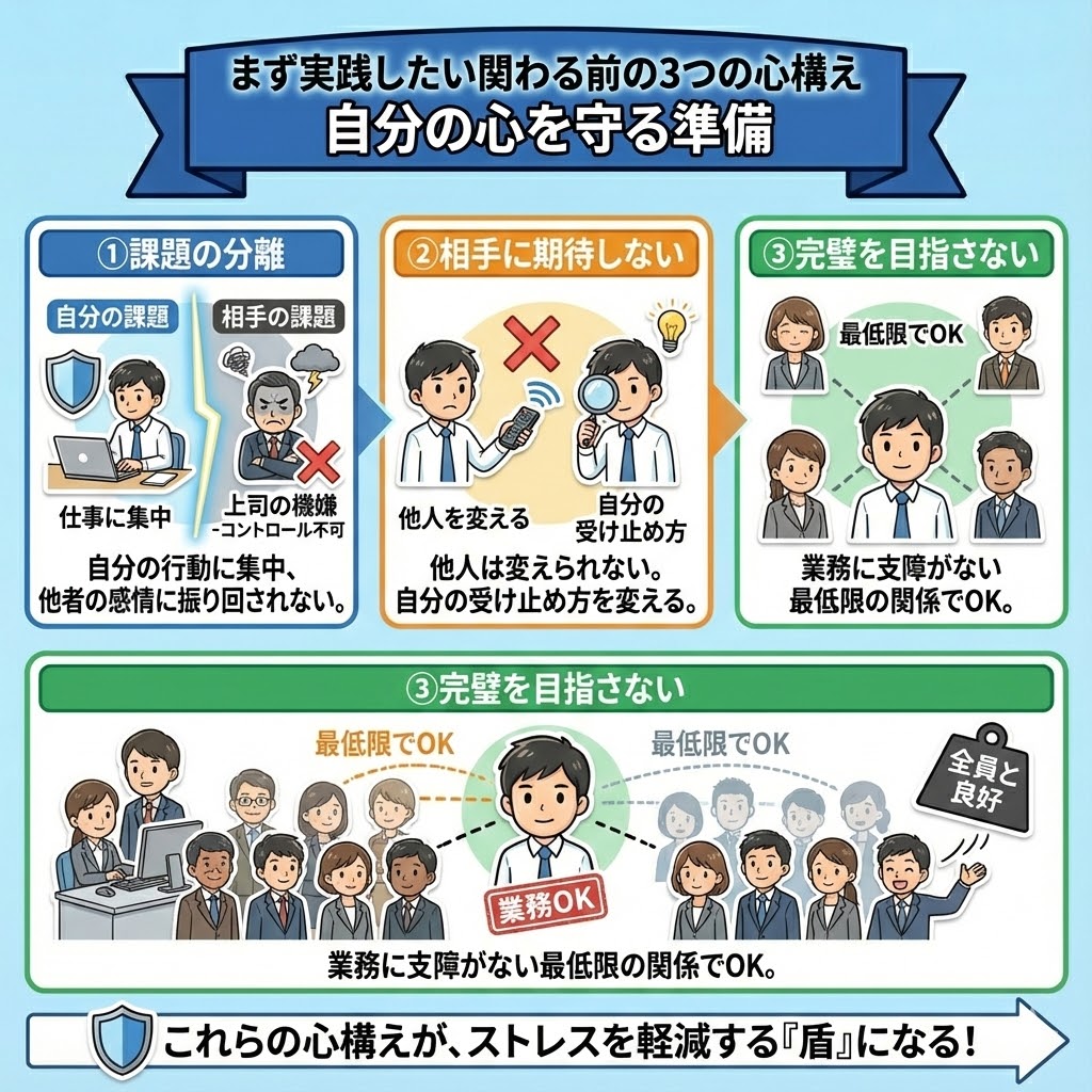 まず実践したい関わる前の3つの心構え｜自分の心を守る準備