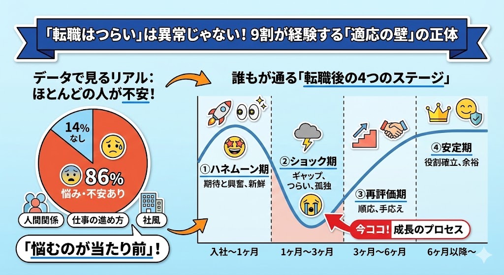 「転職はつらい」は異常じゃない!9割が経験する「適応の壁」の正体