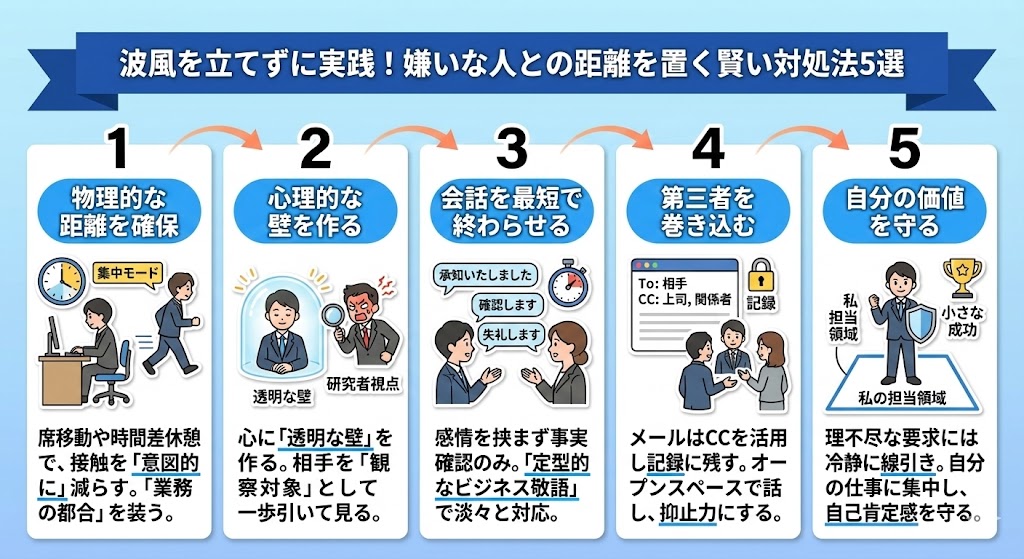 波風を立てずに実践！嫌いな人との距離を置く賢い対処法5選
