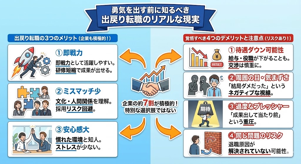 勇気を出す前に知るべき出戻り転職のリアルな現実