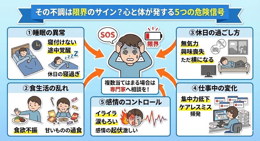 その不調は限界のサイン？心と体が発する5つの危険信号