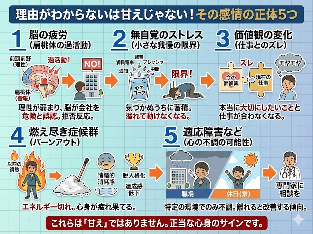 理由がわからないは甘えじゃない!その感情の正体5つ