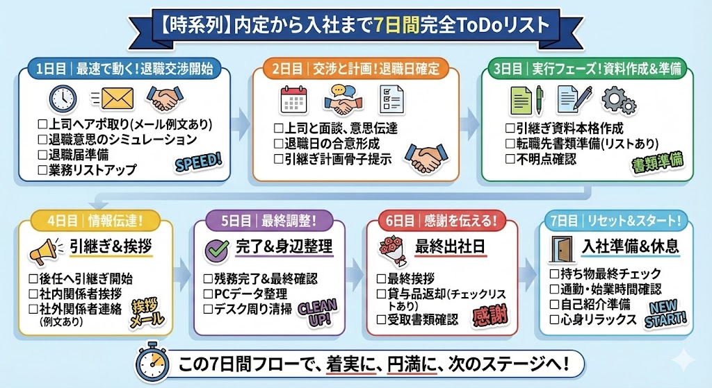 【時系列】内定から入社まで7日間完全ToDoリスト