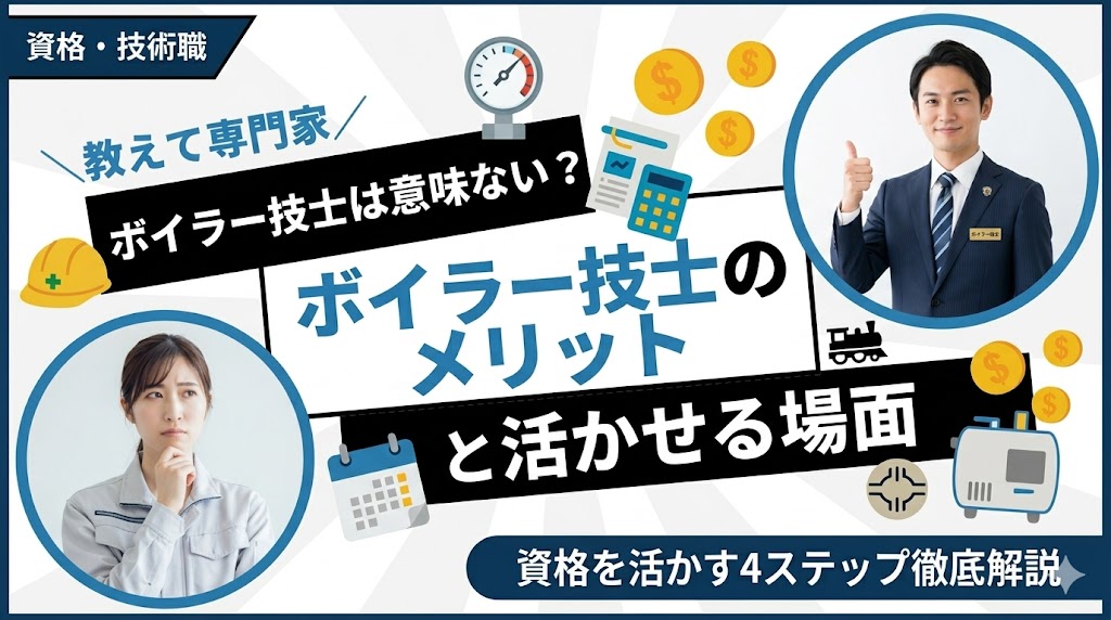 ボイラー技士は意味ない？資格のメリットと活かせる場面を解説
