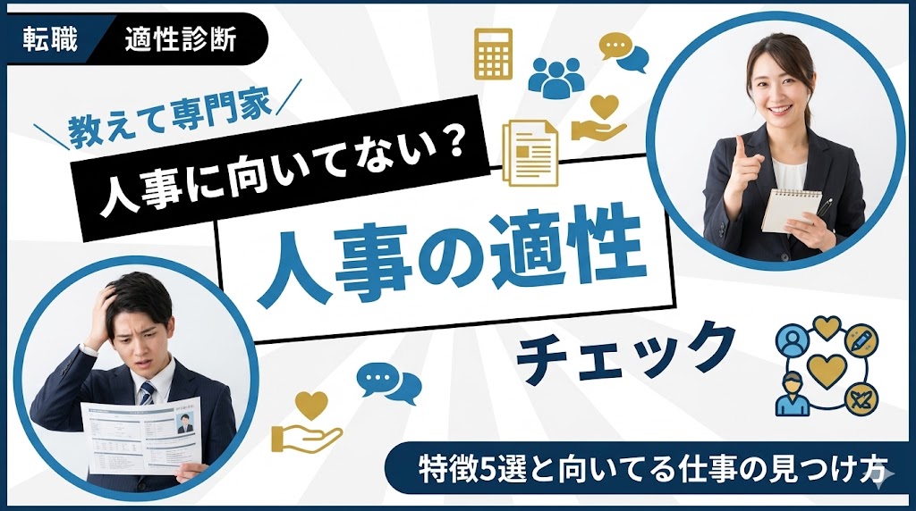 人事に向いてない人の特徴5選！適性チェックと向いてる仕事の見つけ方