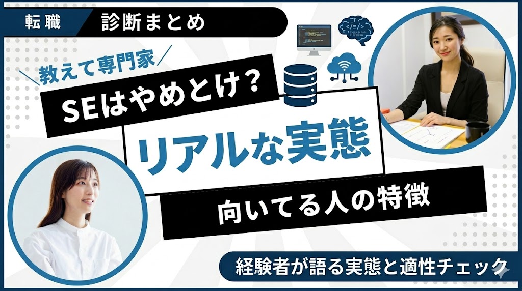 SEはやめとけ？経験者が語るリアルな実態と向いてる人の特徴