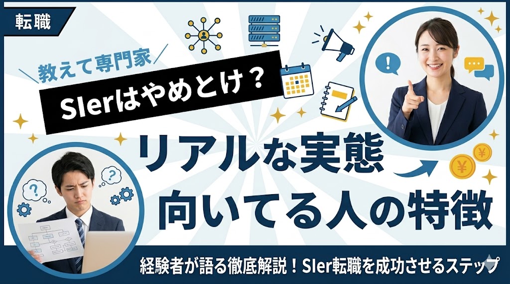 SIerはやめとけ？経験者が語るリアルな実態と向いてる人の特徴