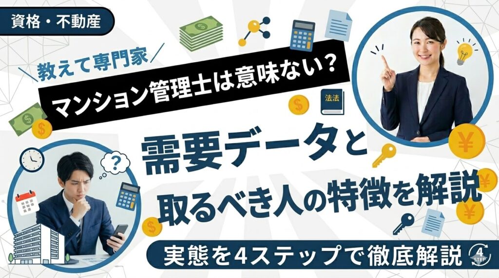マンション管理士は意味ない？需要データと取るべき人の特徴を解説
