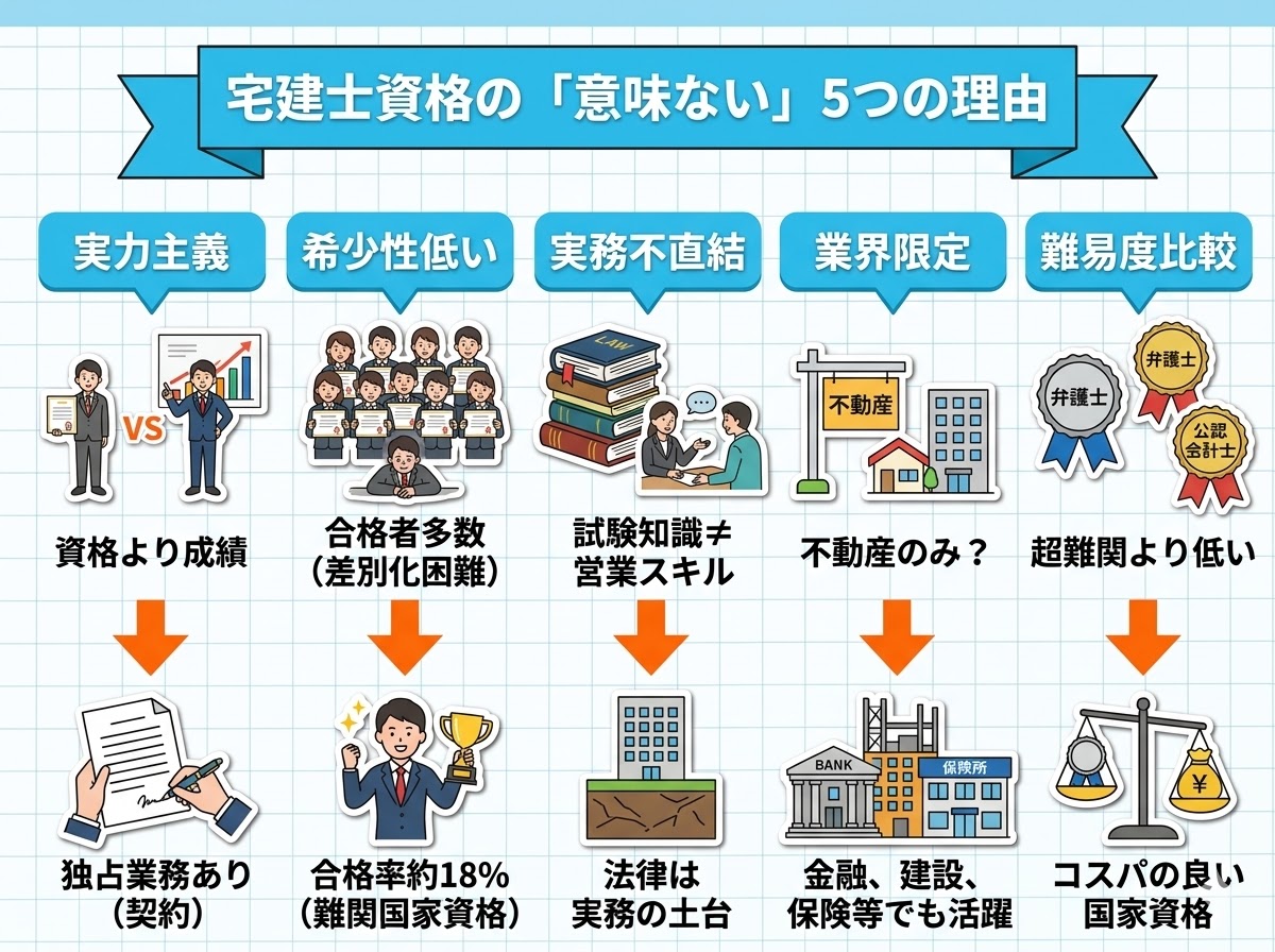宅建が「意味ない」と言われる5つの理由