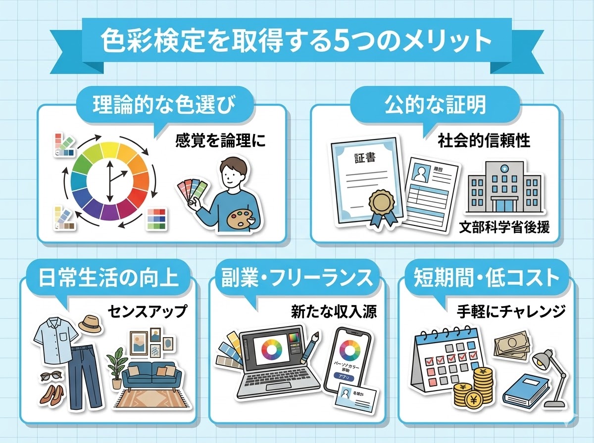 色彩検定を取るべき5つのメリット
