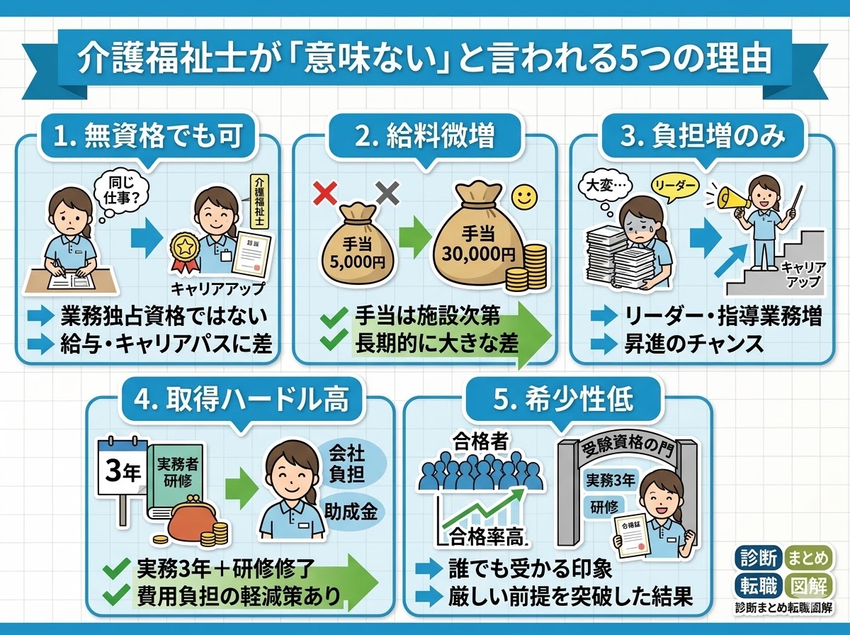 介護福祉士が「意味ない」と言われる5つの理由