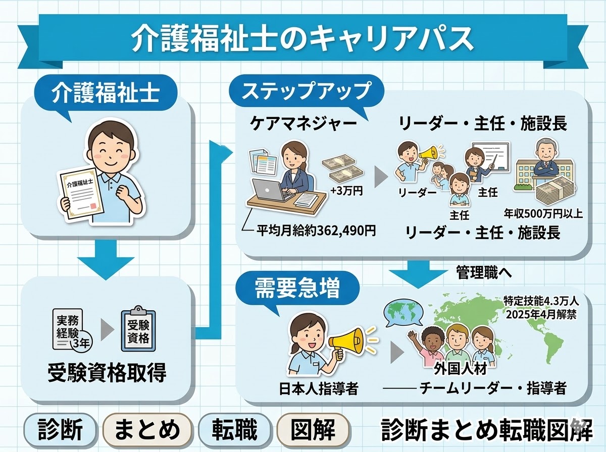 介護福祉士のキャリアパス