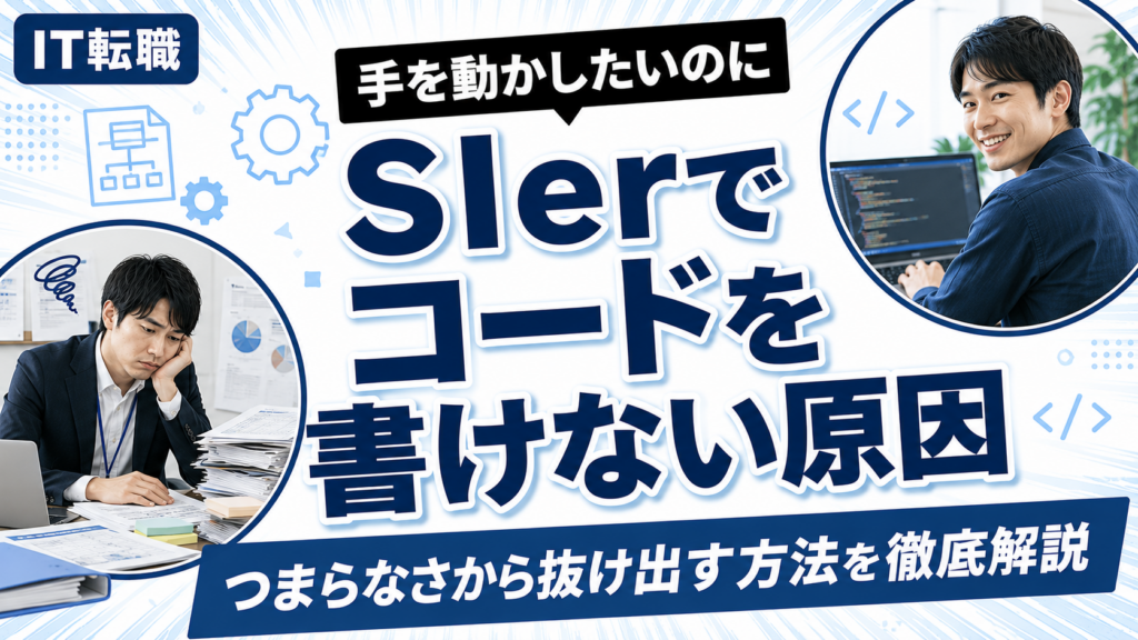 SIerでコードを書けずつまらない原因と抜け出し方